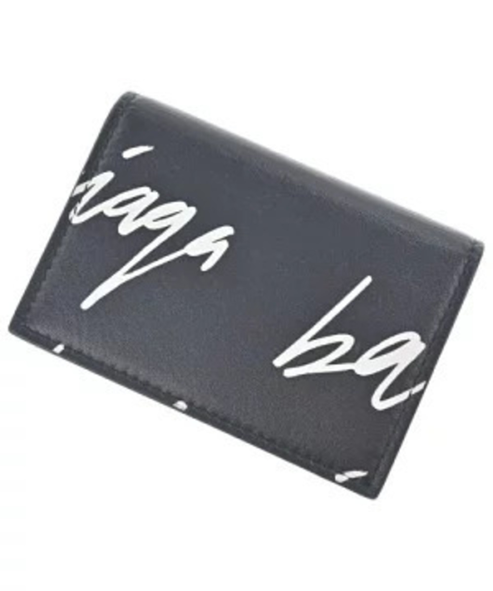 Balenciaga Wallet coin case Wallet Black x White All over